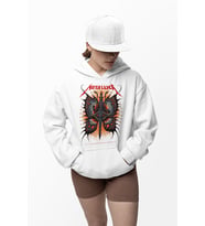 Tasarım Rock Metal Müzik Grubu Baskılı Unisex Oversize Metallica Hoodie