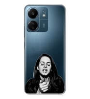 Xiaomi Redmi 13C Uyumlu Lana Del Rey Desenli Şeffaf Telefon Kılıfı