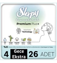 Bio Natural Premium Plus Hijyenik Ped Mega Paket Gece Extra 26 Adet