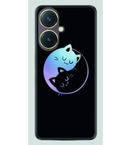 Vivo Y27 Kılıf Silikon Desen Özel Seri Love Cats 1604