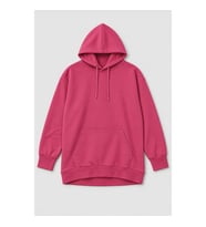 Kadın Kapüşonlu Cepli Fuşya Sweatshirt