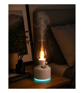 Vintage Nano Mist Aroma Difüzörü 280 ml LED Işıklı Taşınabilir Nemlendirici