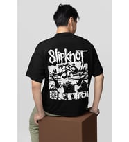 Slipknot Müzik Grubu Baskılı Unisex Oversize Tişört
