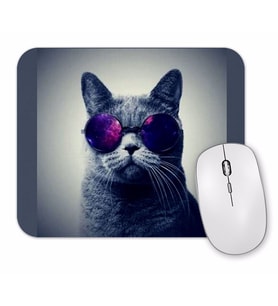 Gözlüklü Kedi Cats Mouse Pad.jpg