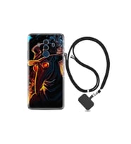 Huawei Mate 10 Pro Kılıf Silikon Desen Boyun Askılı Karga 1616