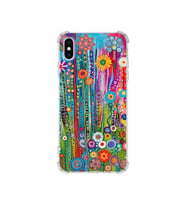 PrintiFy Apple iPhone Xs ile Uyumlu Düşlerin Dansı Serisi Folklorik Bahçe Tasarımlı Uv Baskılı Köşe Korumalı Antişok Kılıf
