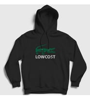 Presmono Unisex Beyaz Crocodile Timsah Timsahlı Lowcost Kapüşonlu Sweatshirt 469240tt (Siyah)