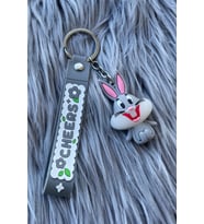 Unisex Bugs Bunny Tavşan Figürlü 3D Hediyelik Anahtarlık