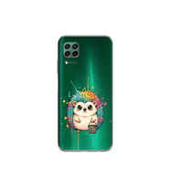 Huawei P40 Lite ile Uyumlu Splash Kirpi Tasarımlı Şeffaf Silikon Kılıf