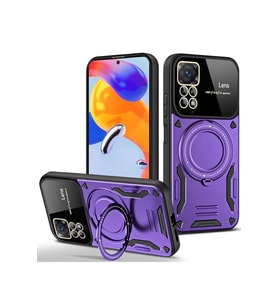 Redmi Note 11 Pro Kılıf Joy Lens Standlı Kapak - Mor