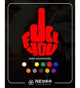 F*ck You Sticker 17x17 Cm Kırmızı