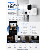 Akıllı Ev Uyumlu Kapı Zili 800mAh Bataryalı Gece Görüşlü