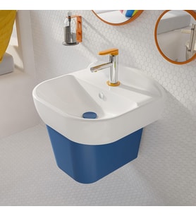 Vitra Sento A42666 Çocuk Lavabo Bataryası, Krom - Sarı