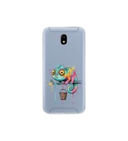 Samsung Galaxy J5 Pro ile Uyumlu Splash Bukalemun Tasarımlı Şeffaf Silikon Kılıf