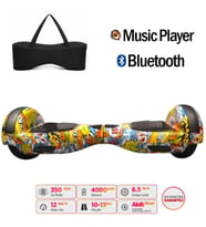 Elektrikli Kaykay Hoverboard Bluetooth Hoparlörlü 6.5 İnç Grafiti D25 - Çanta Hediye