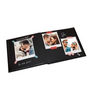 Her Şey Seninle Güzel Kendin Yap Anı Defteri + Özel Kalem + Özel Sticker  + 20 Adet Fotoğraf Sevgililer Günü Hediyesi , Arkadaşa Hediye, Sevgiliye Hediye, Doğum Günü Hediyesi (Siyah)