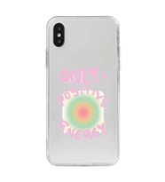 Iphone X ve XS Uyumlu Pozitif Enerji Tasarımlı Şeffaf Telefon Kılıfı