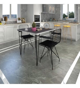 Knsz masa sandalye takımı hem75mazlum grisyh 060*060 klç 2 sandalye syhsyh kolçaklı