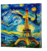 Van Gogh 9 - Eyfel Kulesi Çizgili Yan Boyamalı Defter