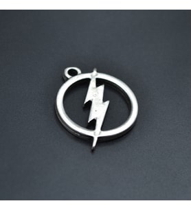 Şimşek - The Flash Kolye Ucu - Antik Gümüş Kaplama - Kod:87