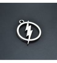 Şimşek - The Flash Kolye Ucu - Antik Gümüş Kaplama - Kod:87