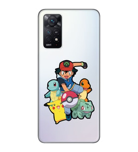 Redmi Note 12 Pro 4G Uyumlu Pokemon Tasarımlı Şeffaf Telefon Kılıfı