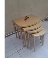 Zigon ILGZ 90552 D Model klasik sehpa Ahşap Kayın Retro Ayak Kaplama Parlak Gold