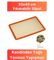 Fırınlanabilir Kendinden Yağlı Silikon Pişirme Matı Profesyonel Silpat Yanmaz Yapışmaz Yıkanabilir