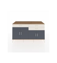 Kronos Konsol 2 Raflı 3 Çekmeceli 4 Kapaklı 176x59x99 Çam-Antrasit/Aytaşı