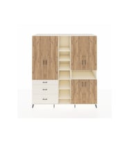 Kronos Dolap 13 Raflı 3 Çekmeceli 6 Kapaklı 220x59x243 Aytaşı-Çam/Aytaşı