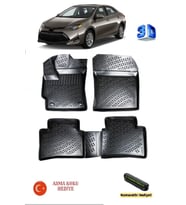 Rizline Toyota Corolla 2018 Sonrası Uyumlu 3D Havuzlu Paspas ASMA KOKU VE NUMARATÖR HEDİYELİ