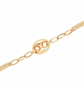 Diamond Line-Gülaylar Sarı Altın 14 Ayar Trend Bileklik