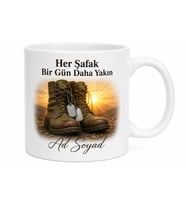 Asker Yolu Bekleyen Özlem Dolu Yüreğe Şafak Sayar Asker Postalı Kupa Hediye