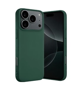 Apple iPhone 17 Pro Max Nano içi Kadife Silikon - Koyu Yeşil