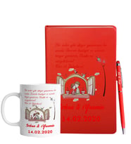 Sevgililer Gününe Özel Kırmızı Defter Kalem & Kupa Hediye Seti 9