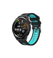 Samsung Galaxy Watch 46mm Uyumlu Kordon Silikon Çift Renkli Sportif KRD-55 Kayış