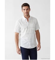 LCWAIKIKI Classic Beyaz Regular Fit Ekose Poplin Erkek Gömlek