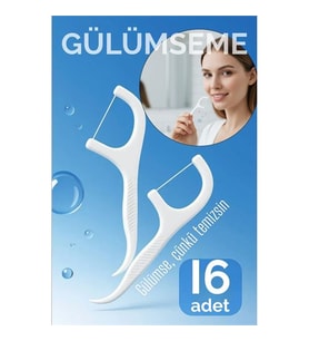 Kürdanlı Diş Ipi 16 lı Paket, Pratik ve Hijyenik Ağız Bakım Aracı
