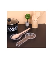 Şeffaf Plastik Boncuklu Kelepçe Kaşık Çırpıcı Altlığı 28 Cm Royaleks