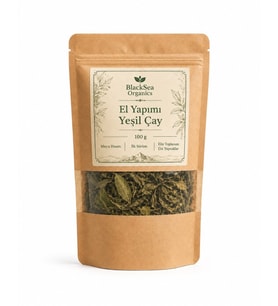 BlackSea Organics El Yapımı Yeşil Çay 100 gr Katkısız Doğal Mayıs Hasatı Üst Yaprak