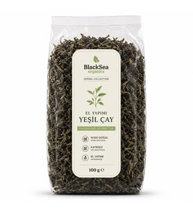 BlackSea Organics El Yapımı Yeşil Çay 100 gr Katkısız Doğal Mayıs Hasatı Üst Yaprak