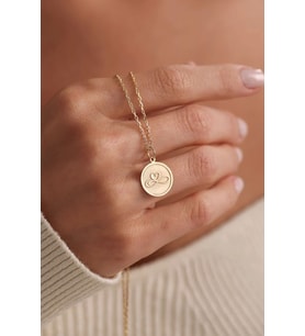 Kişiye Özel 925 Ayar Gümüş Minimalist Kalp Sonsuzluk Kolye (Gold)