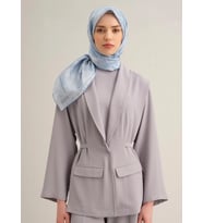 Armine Tivil İpek Eşarp 9339-07 Mavi Karışık Desen