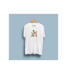 Oversize Kokteyl Tasarım Unisex T-shirt