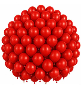 Kırmızı Renk Lateks Pastel Balon (30 cm) - 100 Adet