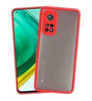 Xiaomi Mi 10T - Mi 10T Pro Kamera Korumalı Premium Silikon Kılıf (Kırmızı)