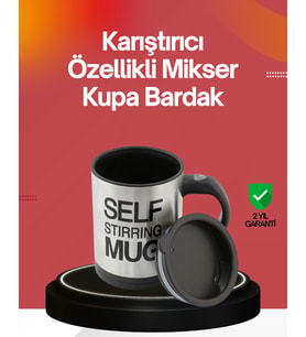 Kendi Kendini Karıştıran Termos Kupa Güçlü Motor ve Çift Katmanlı Isı Koruma