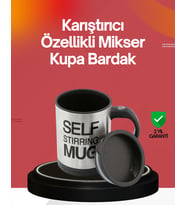 Kendi Kendini Karıştıran Termos Kupa Güçlü Motor ve Çift Katmanlı Isı Koruma
