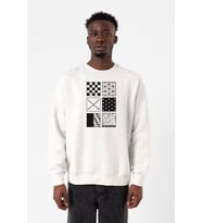 Demon Slayer Anime Patterns Beyaz Erkek 2ip Sweatshirt