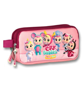 Ümit Çanta Cry Babies Fantasy İki Bölmeli Kız Çocuk Kalem Çantası - Bordo-Pembe (Çok Renkli)